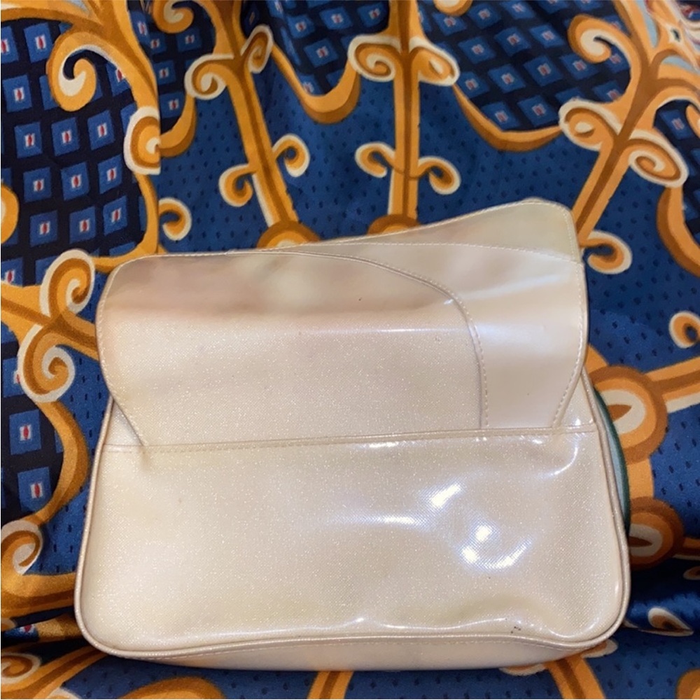 Vintage Christian Dior Parfums Cream Toiletry Clutch Pouch Bag Patent Trim - Picture 5 of 5